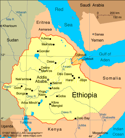 etiyopya konum
